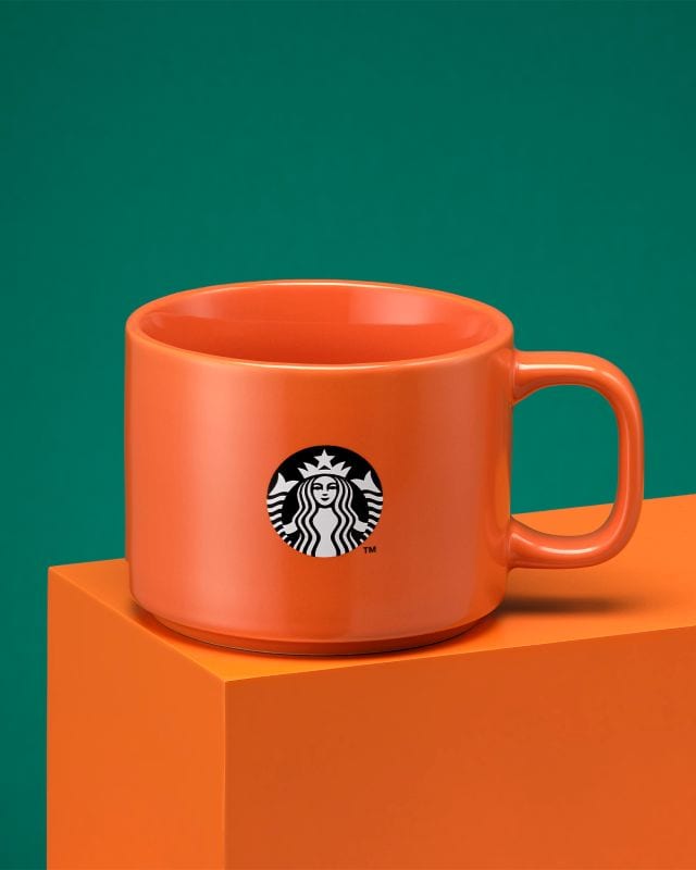 starbucks beams MUG 12OZ BEAMS ORANGE